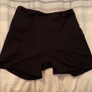 High waisted cotton shorts